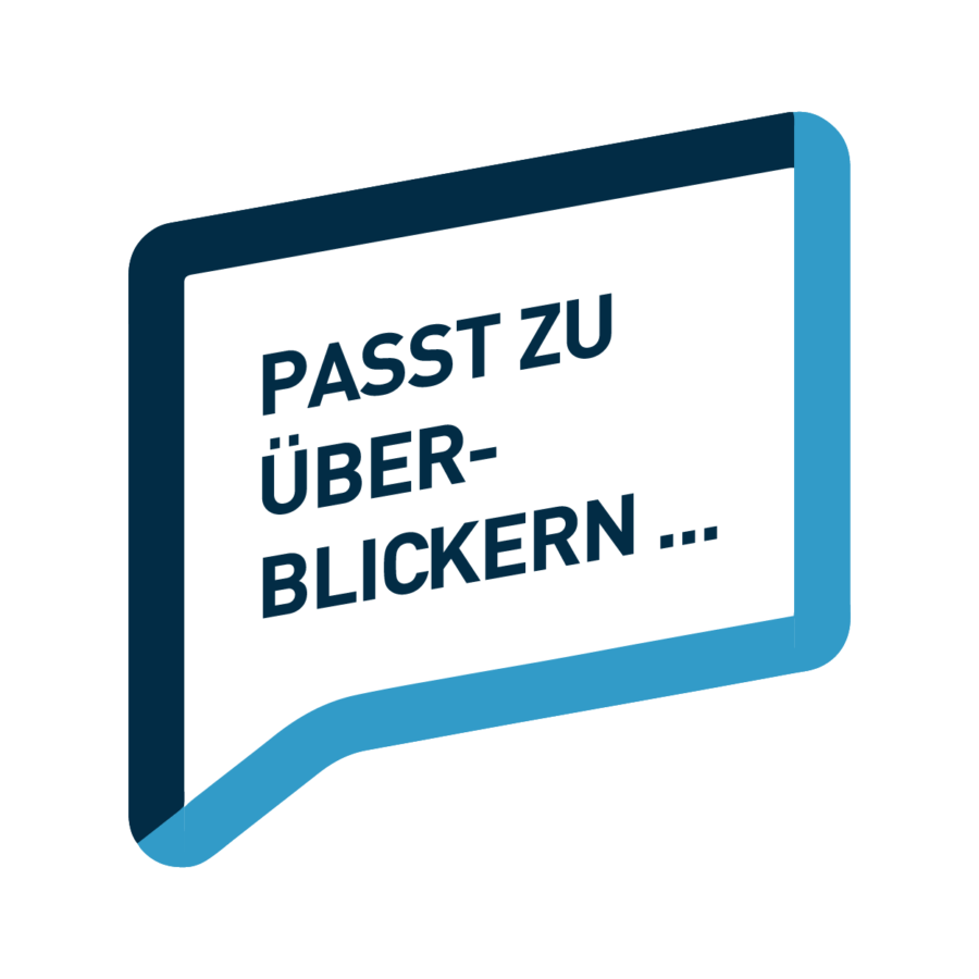 Sprechblase: Passt zu Überblickern