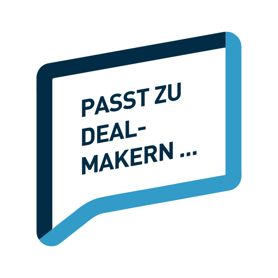 Sprechblase: Passt zu Deal-Makern