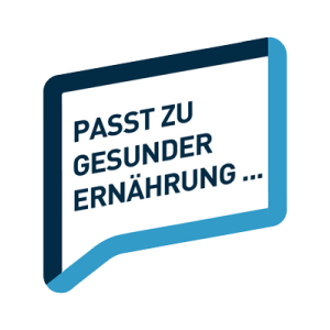 Sprechblase: Passt zu gesunder Ernährung