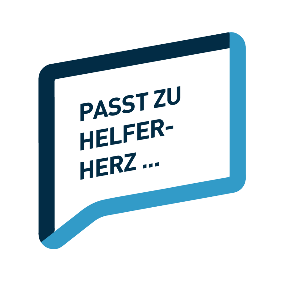 Sprechblase: Passt zu Helfer-Herz