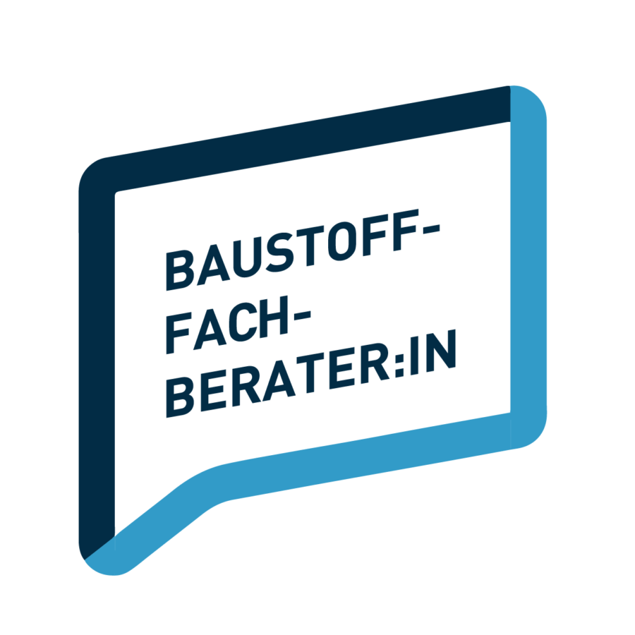 Sprechblase Beruf: Baustofffach-berater:in