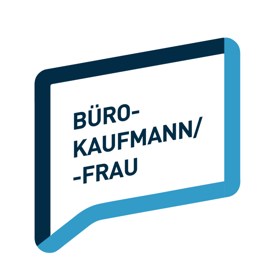 Sprechblase Beruf: Bürokaufmann/-frau