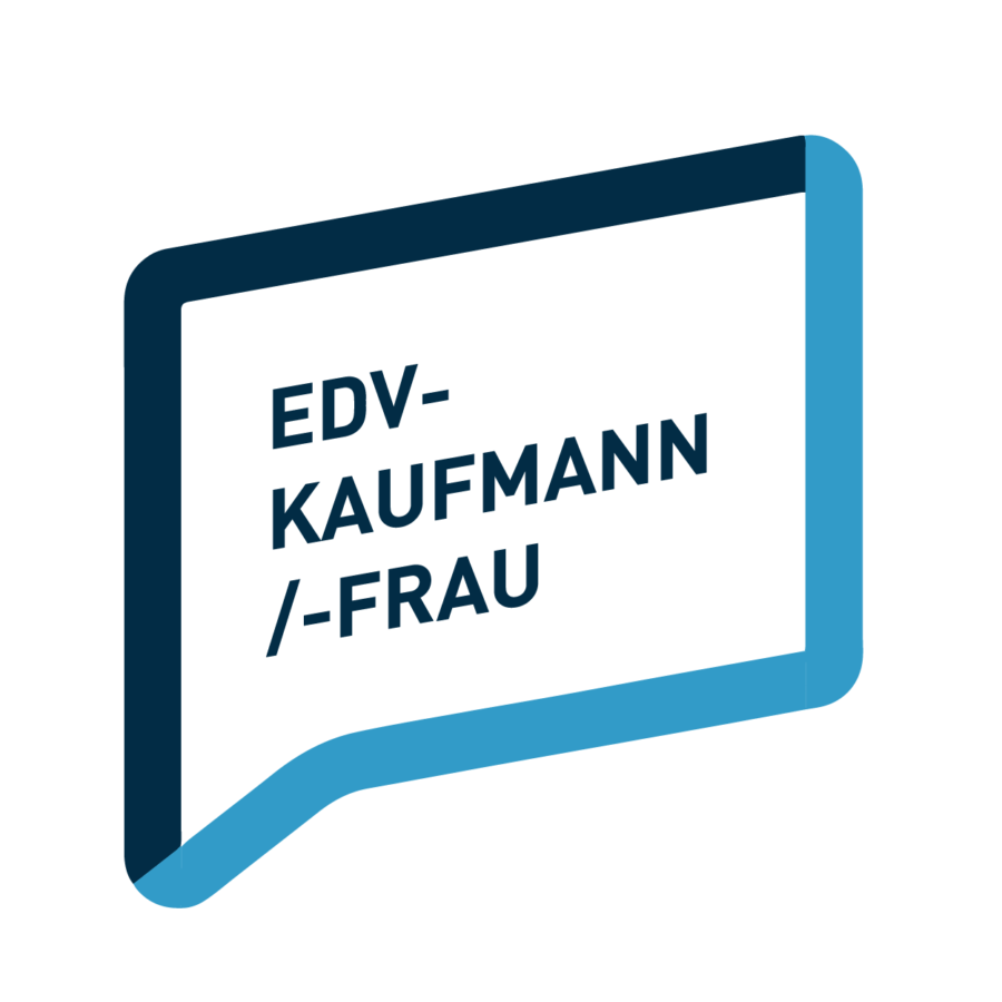 Sprechblase Beruf: EDV-Kaufmann