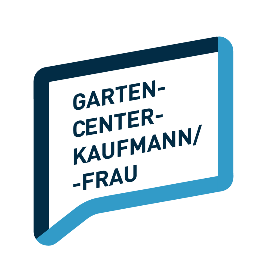 Sprechblase Beruf: Gartencenter-Kaufmann/-frau