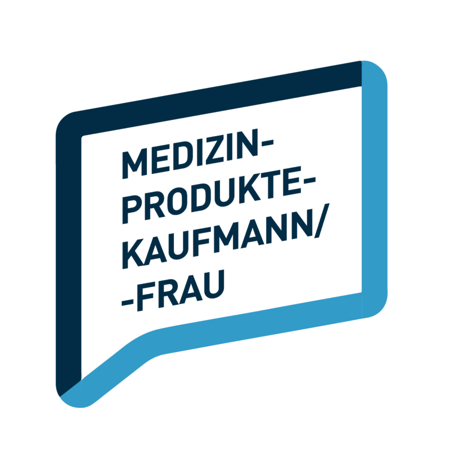 Sprechblase Beruf: Medizinproduktekaufmann-frau
