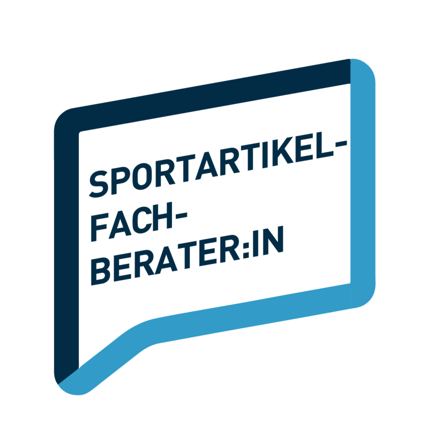 Sprechblase Beruf: Sportartikelfachberater:in