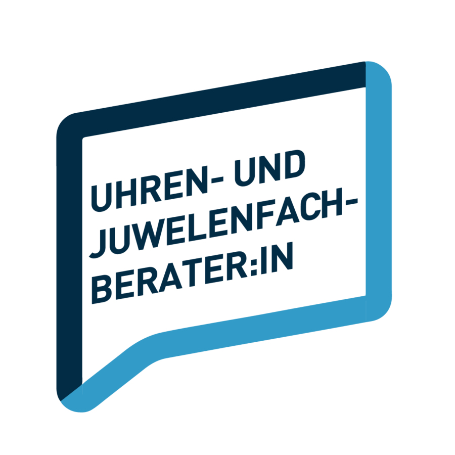 Sprechblase Beruf: Uhren- und Juwelenfachberater:in