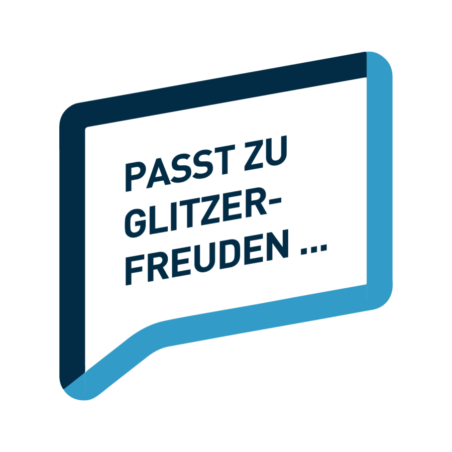 Sprechblase: Passt zu Glitzer-Freuden